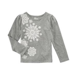 Epic Threads Toddler Girls Long Sleeve Snowflake T-Shirt Size 4T